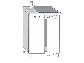 2.60.2мн Шкаф-стол на 600мм под накладную мойку с 2-мя дверцами в Надыме - nadym.magazinmebel.ru | фото