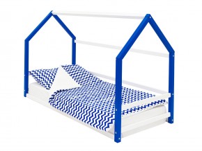 Детская кровать-домик Монтессори Svogen сине-белый в Надыме - nadym.magazinmebel.ru | фото