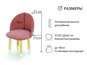 Детский мягкий стул Stumpa пудровый в Надыме - nadym.magazinmebel.ru | фото - изображение 2