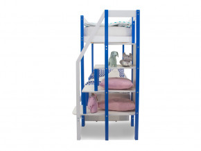 Двухъярусная кровать Svogen с ящиками и бортиком сине-белый в Надыме - nadym.magazinmebel.ru | фото - изображение 3