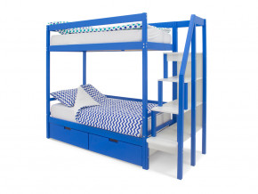 Двухъярусная кровать Svogen с ящиками синий в Надыме - nadym.magazinmebel.ru | фото