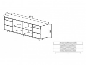 Комодино Moderno-2200 Ф3 в Надыме - nadym.magazinmebel.ru | фото - изображение 5