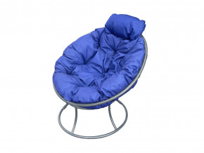 Кресло Папасан мини без ротанга синяя подушка в Надыме - nadym.magazinmebel.ru | фото