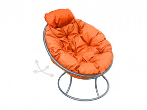 Кресло Папасан мини пружинка без ротанга оранжевая подушка в Надыме - nadym.magazinmebel.ru | фото