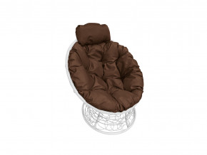 Кресло Папасан мини с ротангом коричневая подушка в Надыме - nadym.magazinmebel.ru | фото - изображение 1