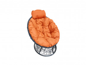 Кресло Папасан мини с ротангом оранжевая подушка в Надыме - nadym.magazinmebel.ru | фото