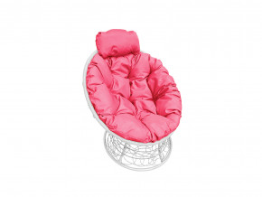 Кресло Папасан мини с ротангом розовая подушка в Надыме - nadym.magazinmebel.ru | фото