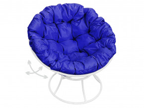Кресло Папасан пружинка без ротанга синяя подушка в Надыме - nadym.magazinmebel.ru | фото