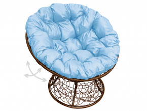 Кресло Папасан пружинка с ротангом голубая подушка в Надыме - nadym.magazinmebel.ru | фото