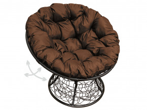 Кресло Папасан пружинка с ротангом коричневая подушка в Надыме - nadym.magazinmebel.ru | фото