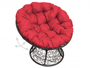Кресло Папасан пружинка с ротангом красная подушка в Надыме - nadym.magazinmebel.ru | фото
