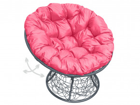 Кресло Папасан пружинка с ротангом розовая подушка в Надыме - nadym.magazinmebel.ru | фото