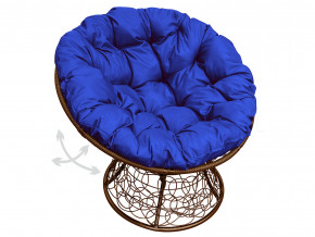 Кресло Папасан пружинка с ротангом синяя подушка в Надыме - nadym.magazinmebel.ru | фото - изображение 1