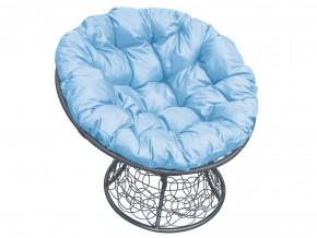 Кресло Папасан с ротангом голубая подушка в Надыме - nadym.magazinmebel.ru | фото - изображение 1