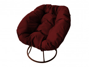 Кресло Пончик без ротанга бордовая подушка в Надыме - nadym.magazinmebel.ru | фото - изображение 1