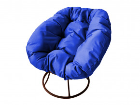 Кресло Пончик без ротанга синяя подушка в Надыме - nadym.magazinmebel.ru | фото