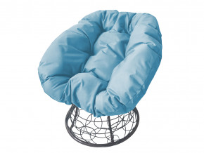 Кресло Пончик с ротангом голубая подушка в Надыме - nadym.magazinmebel.ru | фото - изображение 1