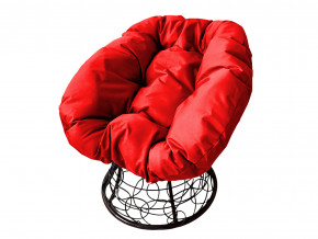 Кресло Пончик с ротангом красная подушка в Надыме - nadym.magazinmebel.ru | фото