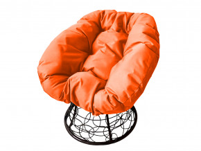 Кресло Пончик с ротангом оранжевая подушка в Надыме - nadym.magazinmebel.ru | фото