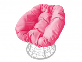 Кресло Пончик с ротангом розовая подушка в Надыме - nadym.magazinmebel.ru | фото - изображение 1