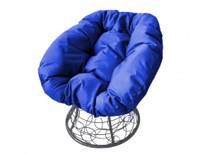 Кресло Пончик с ротангом синяя подушка в Надыме - nadym.magazinmebel.ru | фото - изображение 1