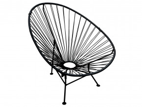 Кресло Ракушка с ротангом чёрный в Надыме - nadym.magazinmebel.ru | фото - изображение 1