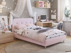 Кровать 900 Лео велюр нежно-розовый в Надыме - nadym.magazinmebel.ru | фото - изображение 4