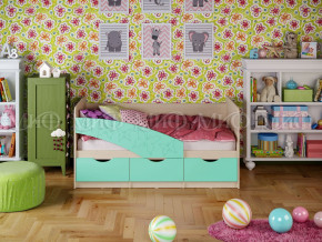 Кровать Бабочки 1600 Бирюза матовая в Надыме - nadym.magazinmebel.ru | фото