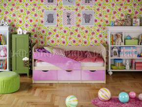 Кровать Бабочки 1600 Сиреневый металлик в Надыме - nadym.magazinmebel.ru | фото - изображение 1