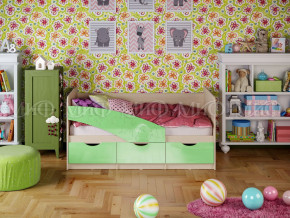 Кровать Бабочки 1800 Салатовый металлик в Надыме - nadym.magazinmebel.ru | фото