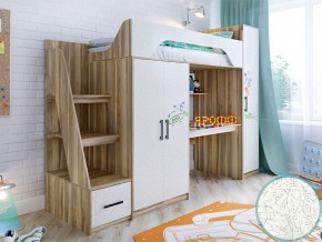 Кровать чердак Тея с пеналом с фасадом для рисования феритейл в Надыме - nadym.magazinmebel.ru | фото