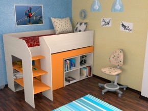Кровать чердак Теремок 2 Оранжевый в Надыме - nadym.magazinmebel.ru | фото - изображение 1