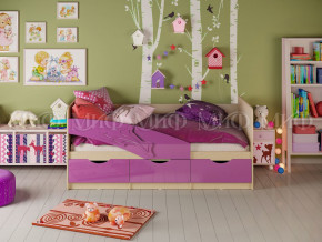 Кровать Дельфин 1600 Фиолетовый металлик в Надыме - nadym.magazinmebel.ru | фото