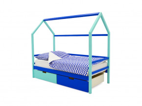Кровать-домик Svogen с ящиками мятно-синий в Надыме - nadym.magazinmebel.ru | фото