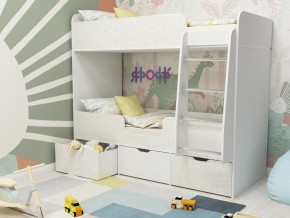 Кровать двухъярусная Малыш двойняшка белый феритейл в Надыме - nadym.magazinmebel.ru | фото