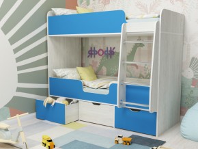 Кровать двухъярусная Малыш двойняшка винтерберг-голубой в Надыме - nadym.magazinmebel.ru | фото - изображение 1