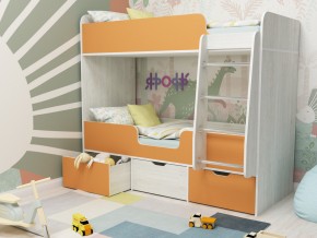 Кровать двухъярусная Малыш двойняшка винтерберг-оранжевый в Надыме - nadym.magazinmebel.ru | фото - изображение 1