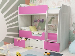 Кровать двухъярусная Малыш двойняшка винтерберг-розовый в Надыме - nadym.magazinmebel.ru | фото - изображение 1