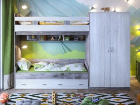 Кровать двухъярусная Юта 2 со шкафом в Надыме - nadym.magazinmebel.ru | фото
