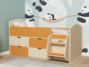 Кровать Малыш-7 Дуб-Оранжевый в Надыме - nadym.magazinmebel.ru | фото - изображение 1