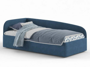 Кровать мягкая Денди на латах рогожка синяя в Надыме - nadym.magazinmebel.ru | фото