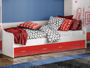 Кровать с ящиками Вега Алфавит Красный в Надыме - nadym.magazinmebel.ru | фото