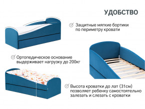 Кровать с ящиком Letmo морской (велюр) в Надыме - nadym.magazinmebel.ru | фото - изображение 14