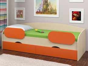 Кровать Соня 2 дуб молочный-оранжевый в Надыме - nadym.magazinmebel.ru | фото - изображение 2