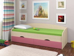Кровать Соня 2 дуб молочный-розовый в Надыме - nadym.magazinmebel.ru | фото - изображение 1