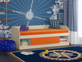 Кровать Соня 4 дуб молочный-оранжевый в Надыме - nadym.magazinmebel.ru | фото