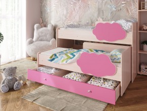 Кровать Соник с ящиком млечный дуб-розовый в Надыме - nadym.magazinmebel.ru | фото - изображение 1