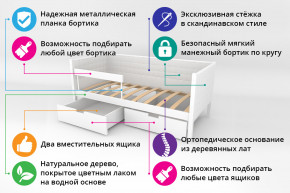 Кровать-тахта Svogen мягкая с ящиками и бортиком с фото белый/львята в Надыме - nadym.magazinmebel.ru | фото - изображение 2