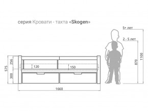 Кровать-тахта Svogen с ящиками и бортиком бежевый в Надыме - nadym.magazinmebel.ru | фото - изображение 3