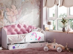 Кровать Звездочка с бортиком Белый-розовый в Надыме - nadym.magazinmebel.ru | фото - изображение 1